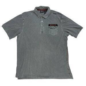 Harley Davidson Men’s Twill Tape Gray (FLAW) Polo Shirt XL Pocket
